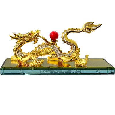 生肖神龙合金汽车摆件出入平安