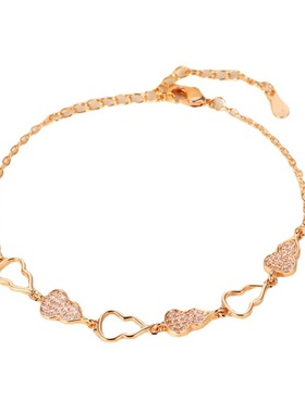 新款满钻葫芦镂空手链ins小众设计精致设计感 送闺蜜生日礼物女生