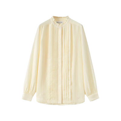 【自营】Marc O'Polo【商场同款】立领荷叶边风琴褶长袖衬衫女