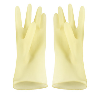 东方红纤纤女神家用厨房清洁洗衣洗碗乳胶橡胶防水手套超薄紧贴款