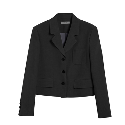 幂典西装外套女职业套装2025春季新款小个子短款高级灰色面试正装