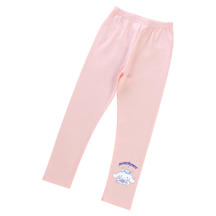 玉桂狗卡通童装夏天薄款长裤纯棉女童打底裤宝宝弹力舒适防蚊裤子