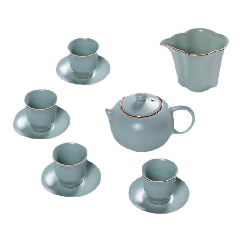 汝窑茶具套装轻奢高档家用客厅中式汝瓷泡茶壶办公室功夫茶具杯子