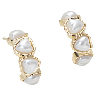 灿烂的风和海陈昊宇麦又歌同款耳环爱心珍珠c形耳钉耳圈耳饰品女