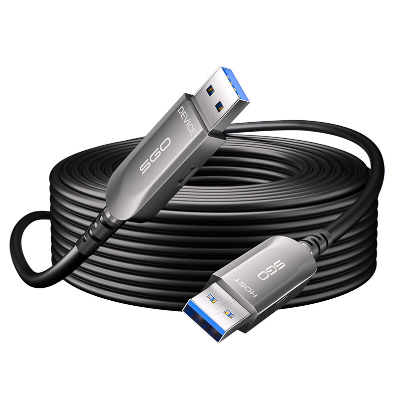 斯格光纤USB3.2公对公线50米传输
