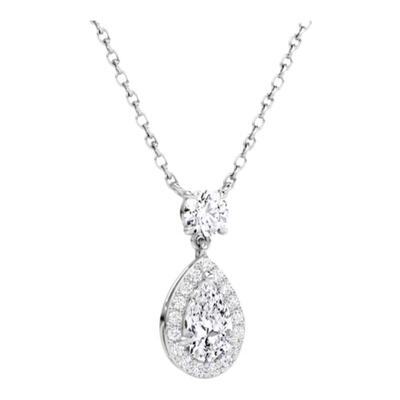 【培育】VRAI芮爱 丘比特星水滴项链钻石项链18K金链 高定礼物