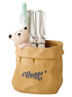 可爱笔筒摆件创意办公室桌面