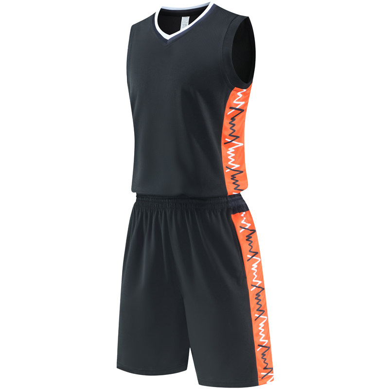 美式成人儿童篮球服套装球衣夏季背心比赛训练服定制印字641黑色