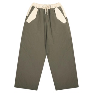 niko and ...长裤女2025冬季新款绗缝抽绳保暖夹棉直筒棉裤499066