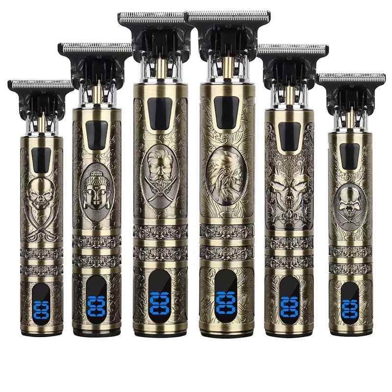 t9跨境新品电动理发器电批发推剃头刀剪油光头痕显头数电推子雕刻