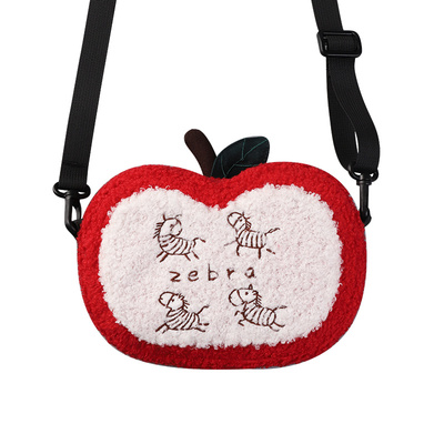 hymb斜挎款刺绣挂钩拼色款拉链手机包小众网红红色复古