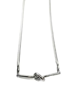 金属辣妹打结choker简约百搭钛钢项链小众冷淡风高级感蛇骨链