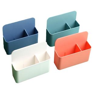 大容量磁性笔筒黑板擦磁吸收纳盒可吸附壁挂式冰箱置物篮办公室白板磁力笔盒多功能创意双格可分类教师粉笔盒