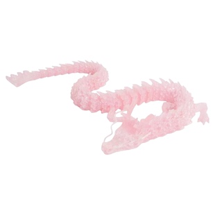 3d打印水晶龙玩具扭扭龙三地金龙关节可动的仿真中国龙模型摆件