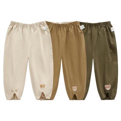 拉比儿童复古百搭休闲长裤束口裤