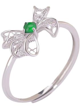 翡翠蝴蝶戒指本月新品限时优惠