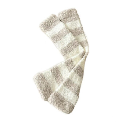 加厚加绒珊瑚绒加长护膝袜套小腿袜居家月子护腿长筒套保暖过膝袜