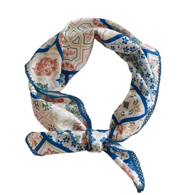 纯棉日系方巾 复古文艺旅行出游出片造型围巾发带丝巾女护颈肩