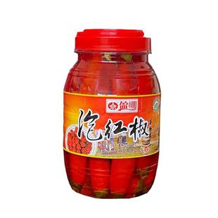 四川泡菜盈棚泡红椒1kg瓶装泡椒泡美人椒泡二荆条牛蛙烤鱼牛柳