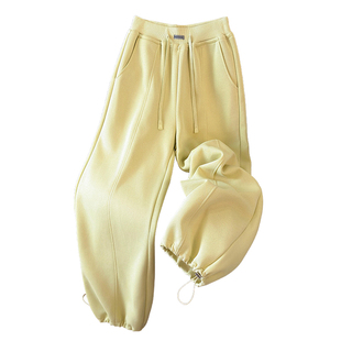 小个子休闲运动卫裤女2026春季直筒高腰宽松显瘦八分束腿阔腿裤xs