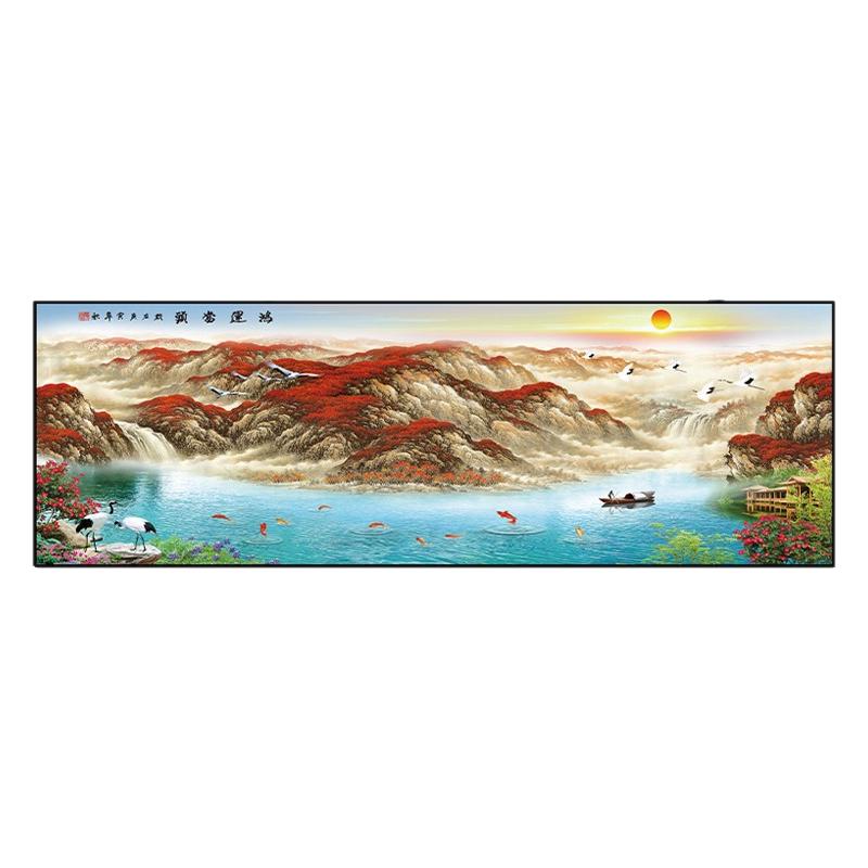 客厅背景墙山水自粘风景画