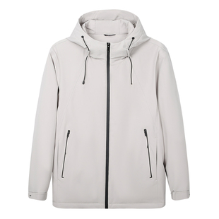 才子男装连帽羽绒服男2025冬季新款无缝直充休闲鸭绒保暖短款外套