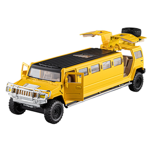 加长悍马H2合金模型仿真越野车儿童玩具汽车男孩元旦生日礼物收藏