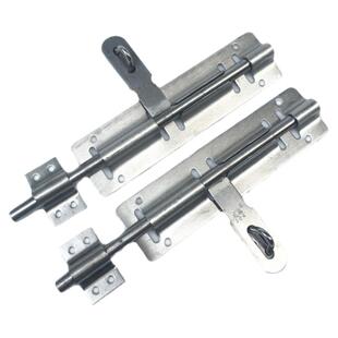 龙美牌201/304不锈钢明插销可挂锁防盗12/14寸特大左右插销门栓闩