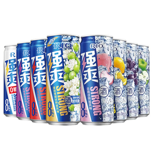 Rio锐澳强爽8度330ml*8鸡尾酒茉莉青提葡萄白桃苹果0糖凤梨啤酒