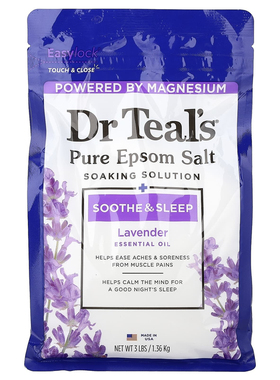 Dr. Teal's全泻盐浸泡液泡澡安眠发汗去角质舒缓和睡眠健康好眠