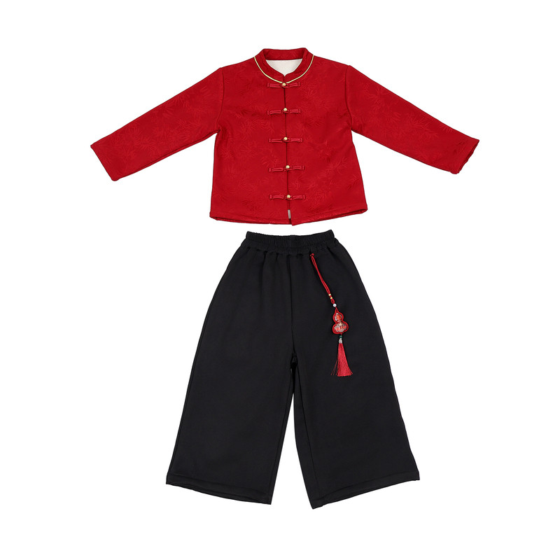 男女童汉服拜年服加绒儿童演出服