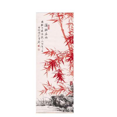 客户定制客厅茶楼装饰画写真照片来图定制丝绸卷轴挂画山水玄关画