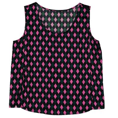 谜底波点印花背心女士2025夏新品圆领百搭宽松上衣无袖25BMN5004