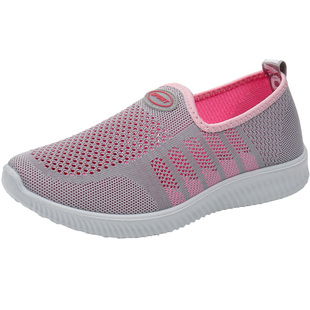 夏季老北京布鞋女网鞋女鞋网面透气妈妈运动鞋软底一脚蹬女士鞋子