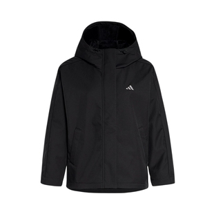 adidas阿迪达斯外套26春女加绒运动休闲宽松连帽软壳夹克 KS2782