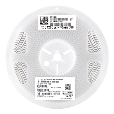 1206贴片电容68pF(680)±5%2KV