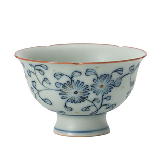 仿古青花汝窑主人杯｜复古亚青釉茶杯家用茶盏陶瓷功夫茶具单杯