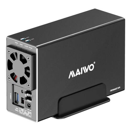 麦沃硬盘阵列盒3.5寸机械双盘位RAID外接盒usb3.0接口读取器柜子