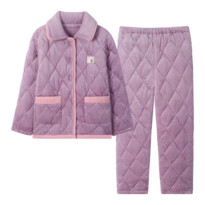 浪莎睡衣女士秋冬款珊瑚绒家居服