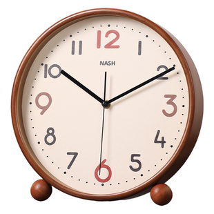 简约复古实木座钟客厅桌面摆台式时钟表摆件2026新款高端大气台钟