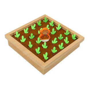 拔萝卜益智玩具婴儿蒙氏早教宝宝教具蒙特梭利精细动作训练一1岁