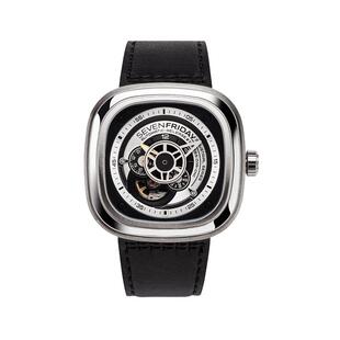 【自营】SEVENFRIDAY七个星期五手表男方形表盘机械皮带男表P1B01