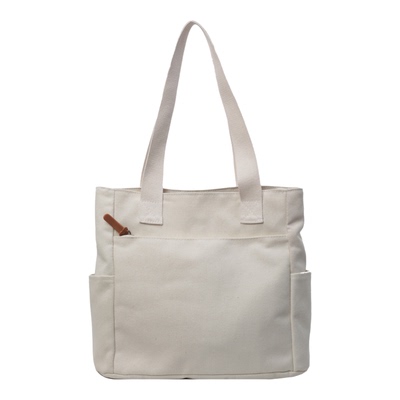 原创设计质感加厚通勤单肩帆布包