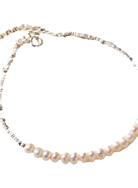 言若银淡水珍珠手链纯银个性网红