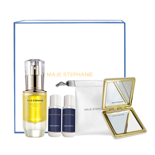 玛嘉思缇蓝钻奢愈焕颜礼盒装双层精华油抗皱水油双补水乳中样