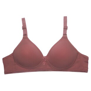 女士薄款透气中年无痕文胸罩无钢圈妈妈双排扣聚拢中老年内衣性感