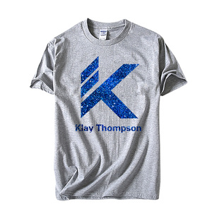 克雷汤普森短袖T恤勇士11号汤神同款篮球衣服宽松半袖男女定制队