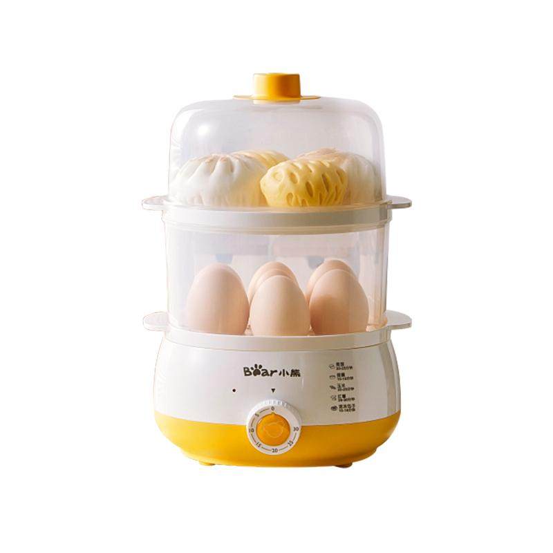 小熊煮蛋器自动断电双层蒸蛋器定时家用小型迷你鸡蛋羹神器早餐机