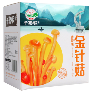 千家峒香辣味金针菇杏鲍菇 鲜美滑脆蘑菇丝下饭菜泡菜休闲零食