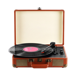 斐帅黑胶唱片机复古留声机蓝牙音箱客厅便携黑胶唱机新婚生日礼物